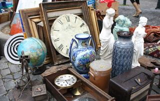 objets récupérés par un vide grenier