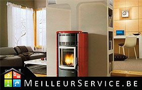 poele à bois dans salon