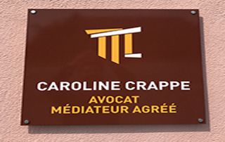 plaque avocat Caroline Crappe