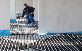 pose de chauffage par le sol