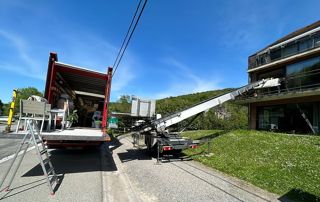 Déménagement avec un lift